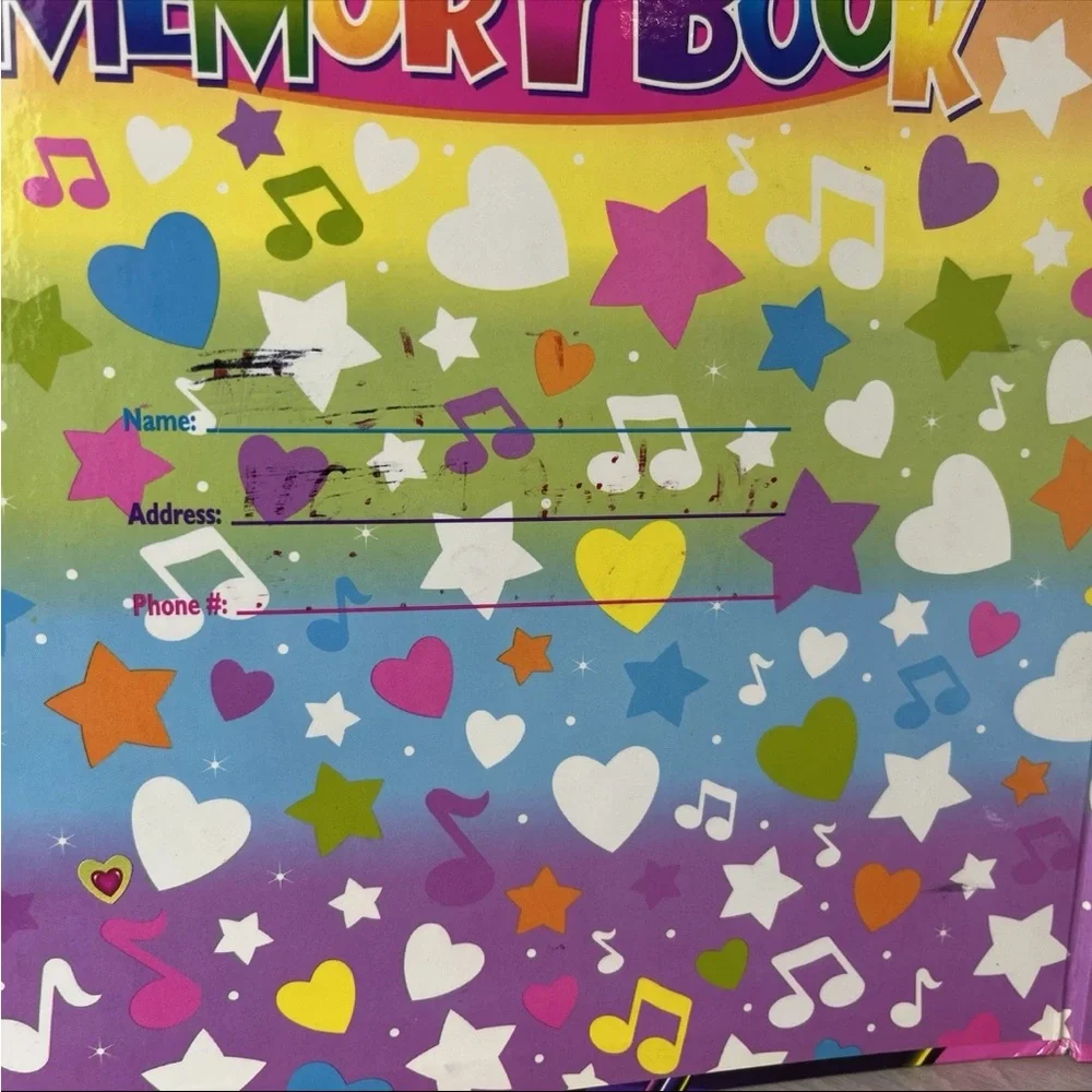 Vintage Lisa Frank My Memory Binder Book Hollywood Bear Teddy Top Hat Album